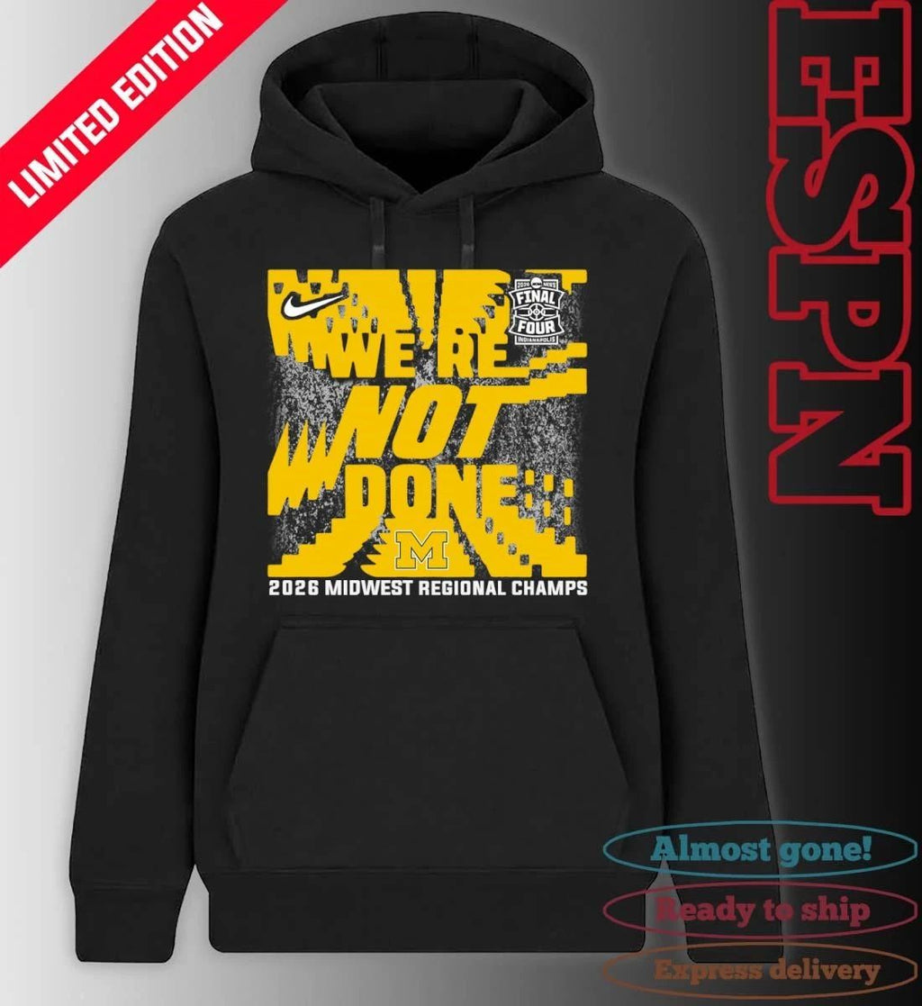 Michigan Wolverines 2026 NCAA Men’s Basketball Midwest Regional Champions T-Shirt