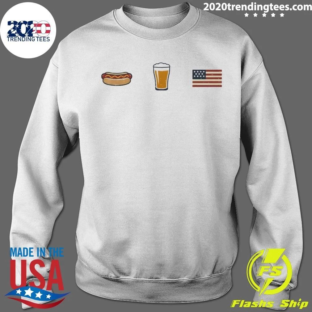 Hotdog Beer American Flag All I Need America 4th Of July 2026 Shirt