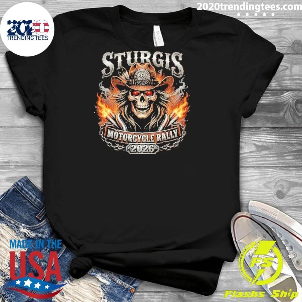 Sturgis Motorcycle Rally Cowboy Skull 86th Anniversary 2026 Shirt