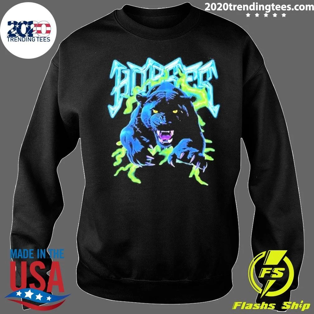Horses Panther Lightning Metal Band Graphic Shirt