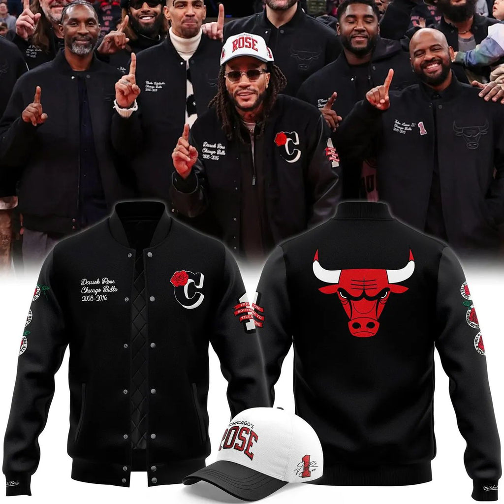 Chicago Bulls Derrick Rose Baseball 2026 Jacket