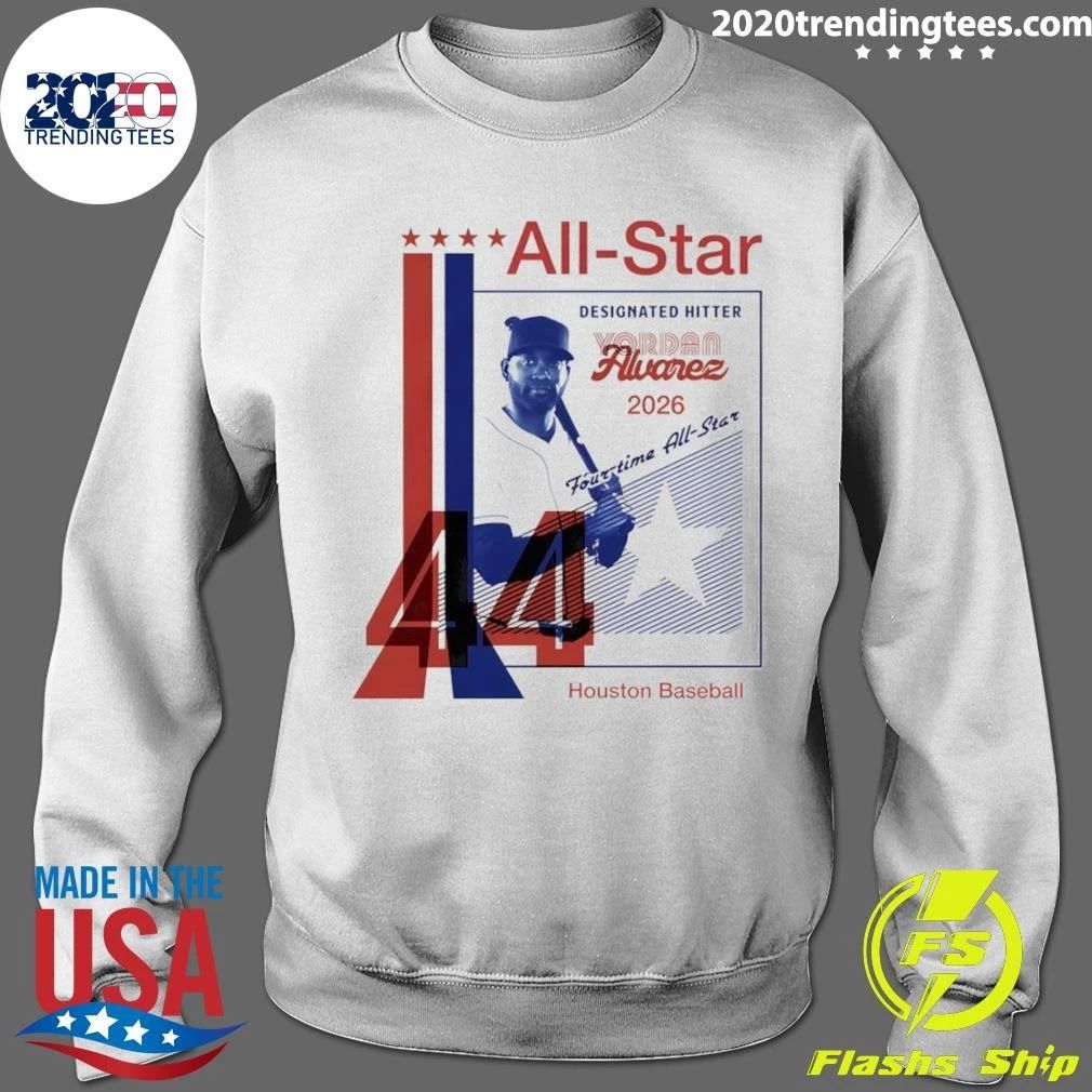 Yordan Alvarez Houston Astros 44 Baseball First Time All-star 2026 Second Base Shirt