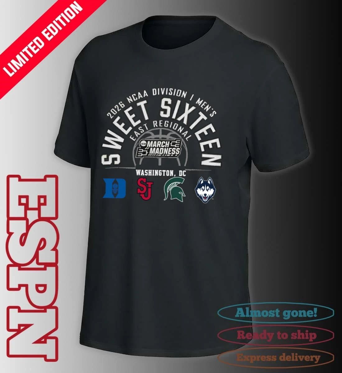 2026 NCAA DI Men’s Basketball Sweet 16 East Regional – Washington DC T-Shirt