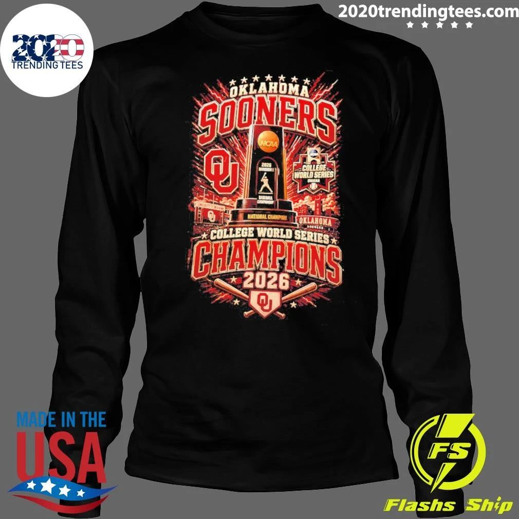 Oklahoma Sooners 2026 College World Series Champions Skyline Shirt