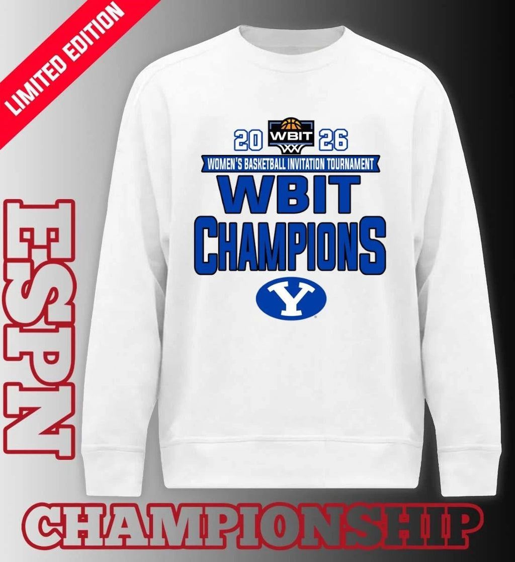 BYU Cougars 2026 WBIT Women’s Basketball Invitation Tournament Champions Locker Room T-Shirt