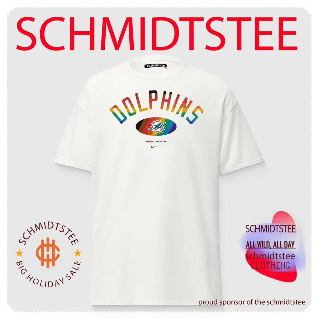 Miami Dolphins Pride Month Rainbow logo shirt