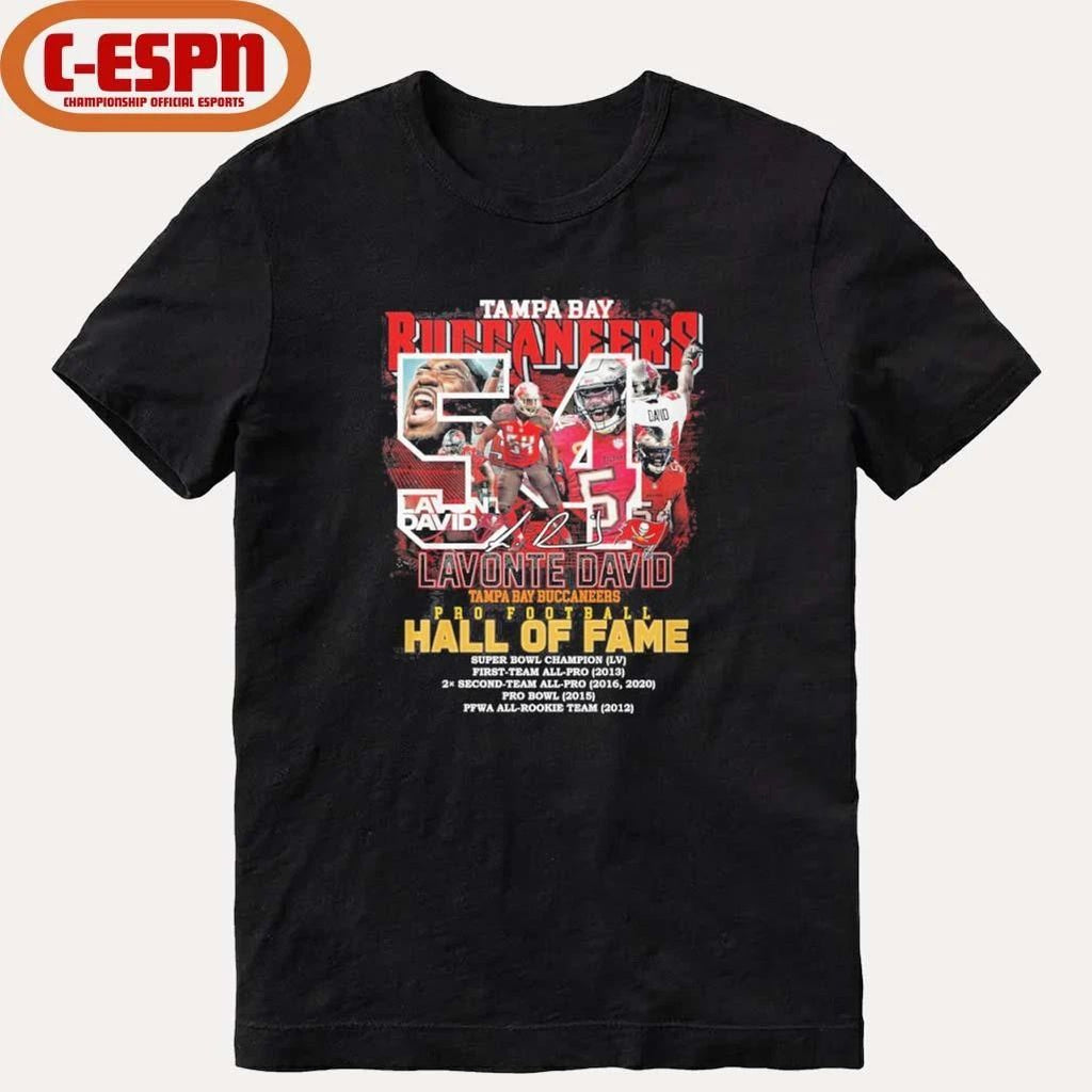 Lavonte David Tampa Bay Buccaneers Pro Football Hall Of Fame Shirt