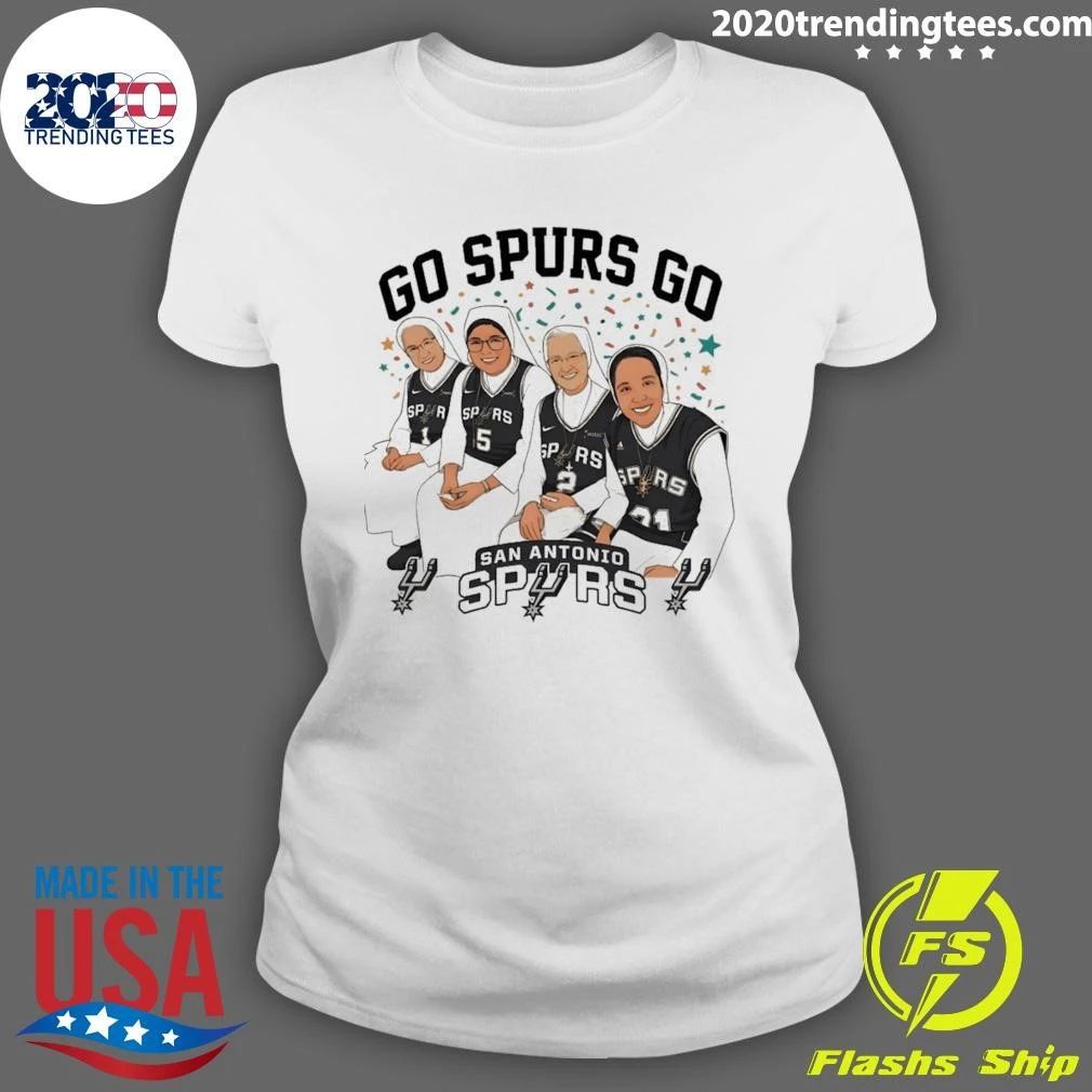 Nuns Cartoon Go Spurs Go San Antonio Spurs Basketball Nba 2026 Shirt