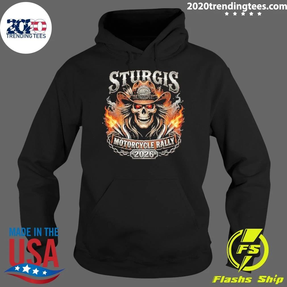 2026 Sturgis Motorcycle Rally Cowboy Skull 86th Anniversary Shirt