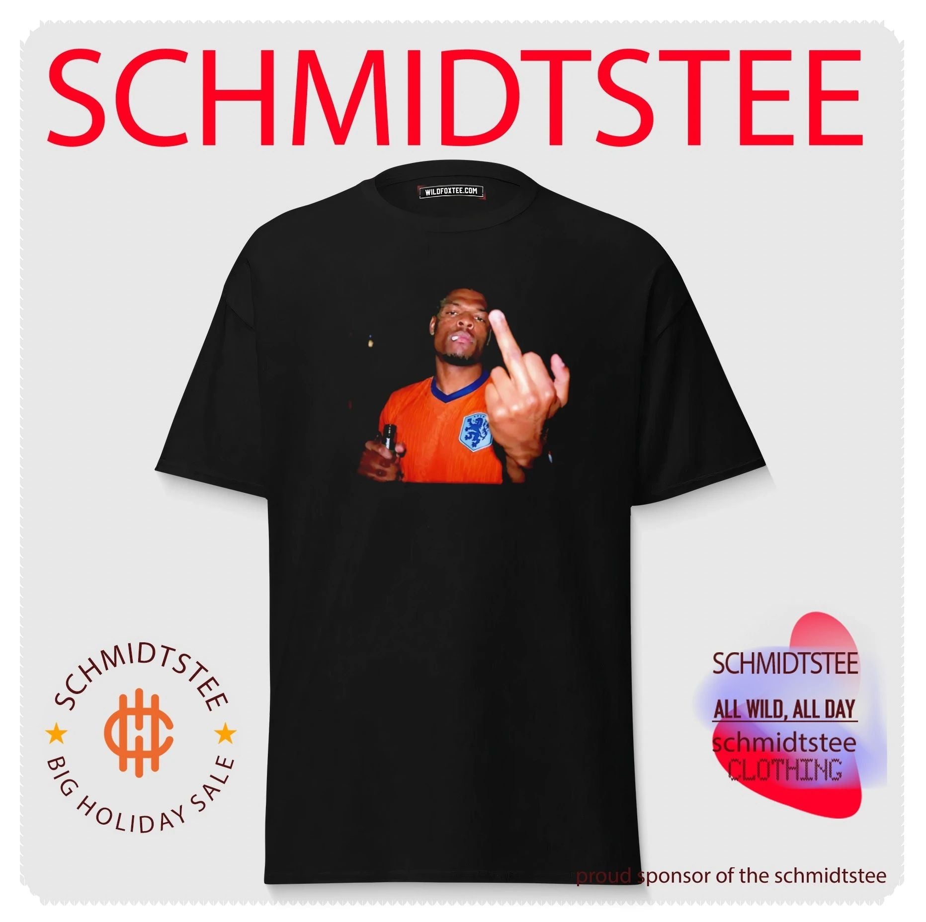 Edgar Davids Netherlands National Football Team middle finger shirt