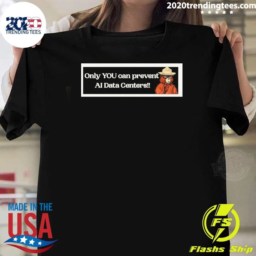 Smokey Bear Resist Only You Can Prevent Ai Data Centers Shirt
