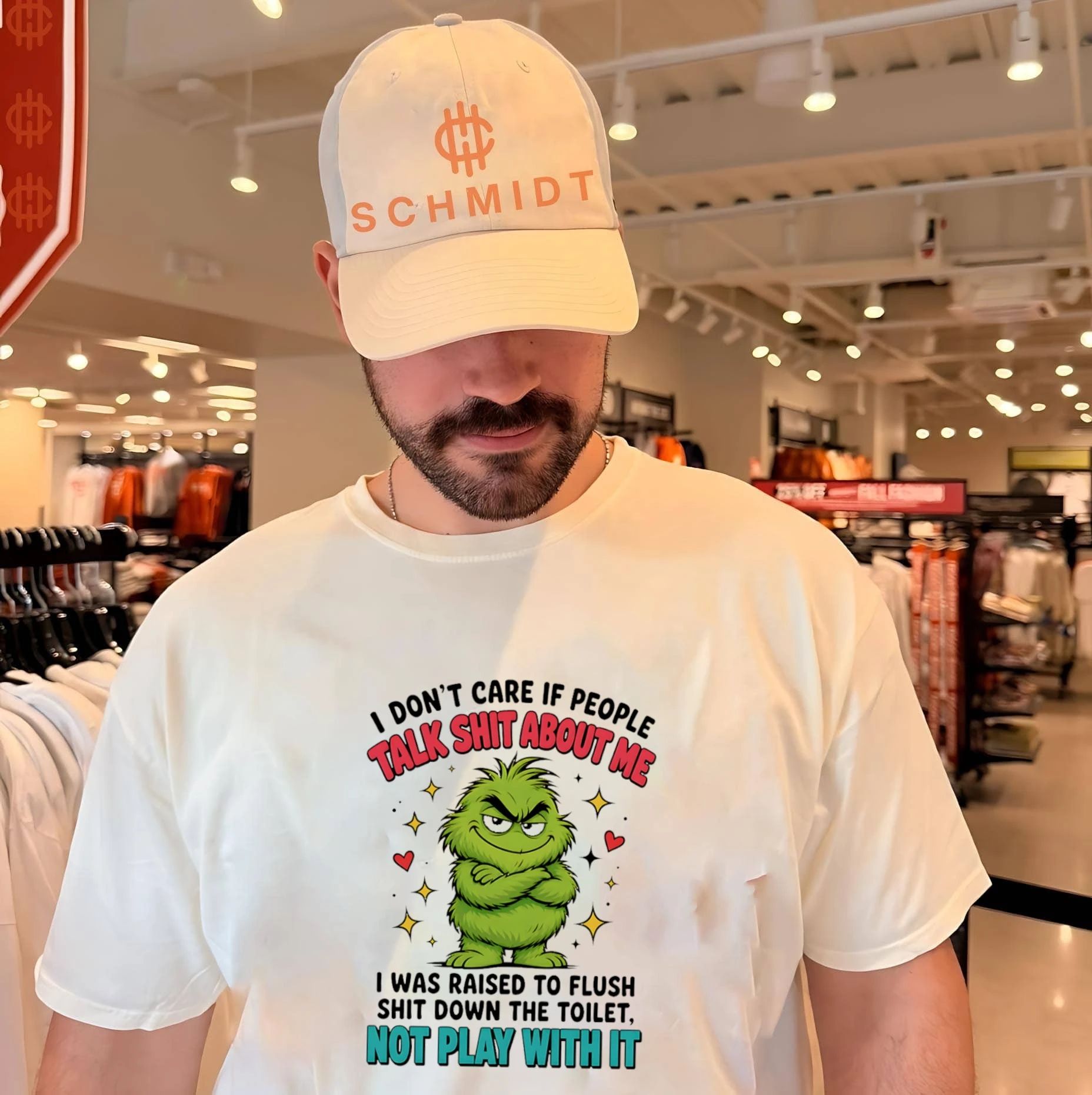 I Don’t Care If People Talk Shit About Me Flush It Grinch shirt