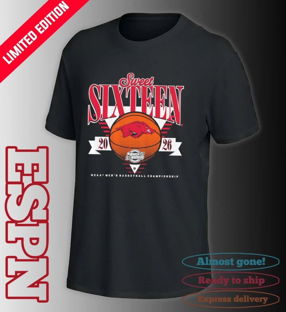 Arkansas Razorbacks MBB 2026 Sweet Sixteen shirt
