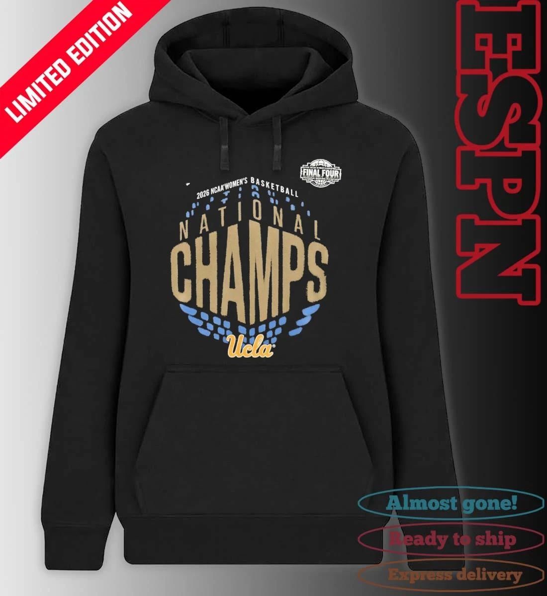 UCLA Bruins 2026 NCAA Women’s Basketball National Champions Locker Room T-Shirt