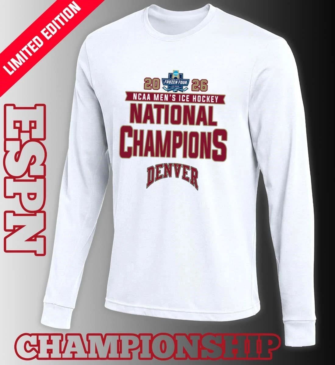 2026 NCAA Men’s Ice Hockey National Champions Denver Pioneers T-Shirt