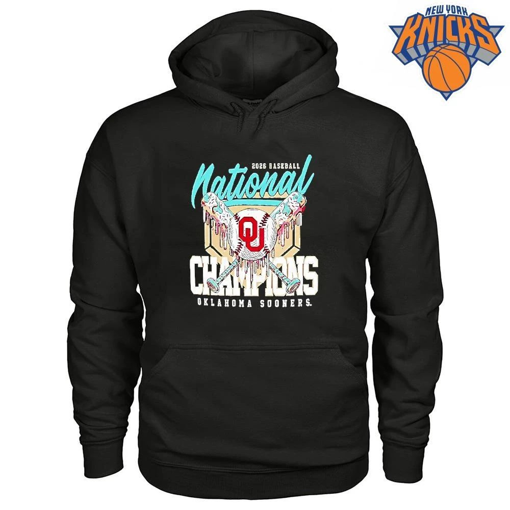 Oklahoma Sooners 2026 Ncaa National Baseball Mens College World Series Champions Bats Shirt