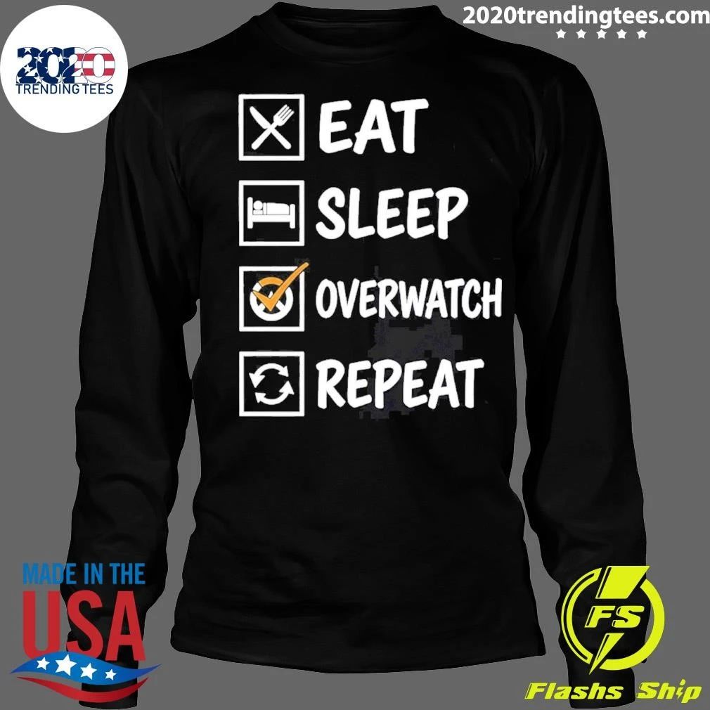 Eat Sleep Overwatch Repeat Shirt