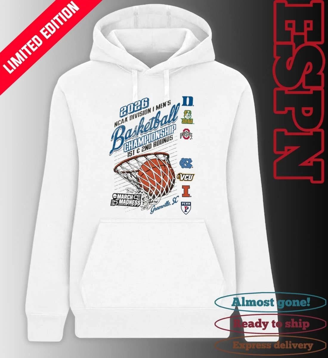 Greenville, SC Regional 2026 NCAA DI Men’s Basketball Championship Shirt