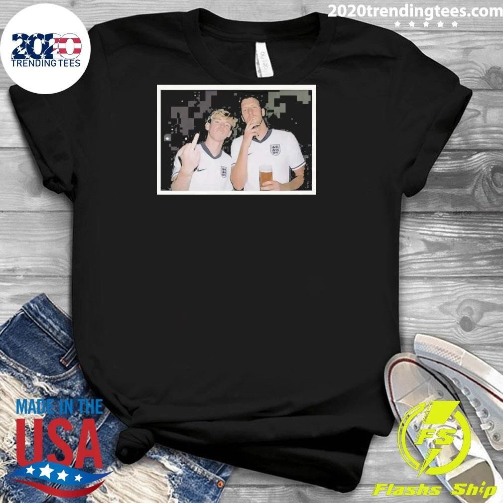 Anthony Gordon And Dan Burn Middle Finger England Soccer World Cup 2026 Shirt
