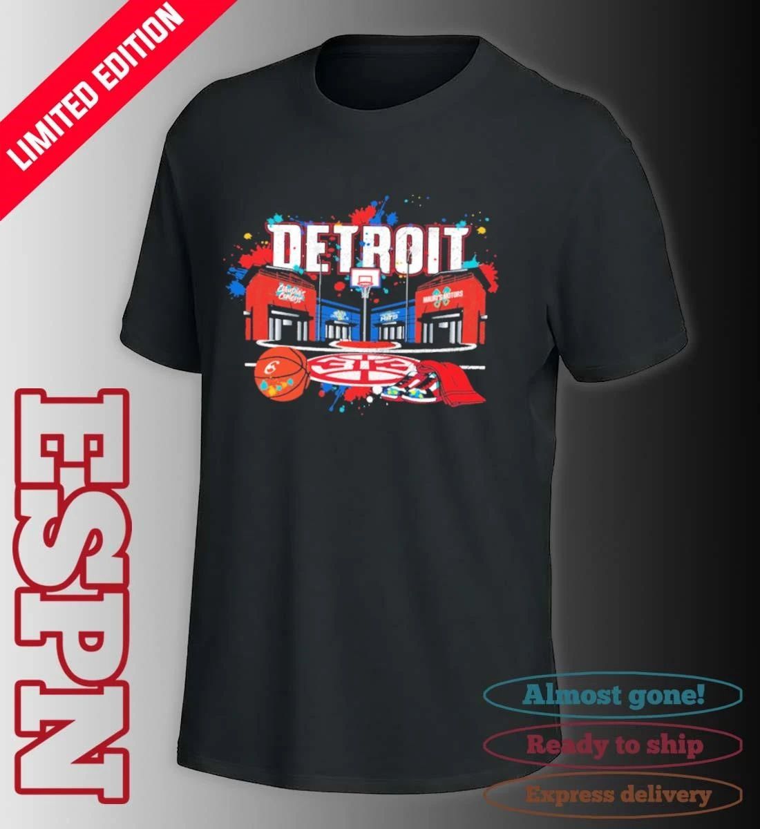 Detroit Pistons City of Hoop Dreams NBA Playoffs Shirt