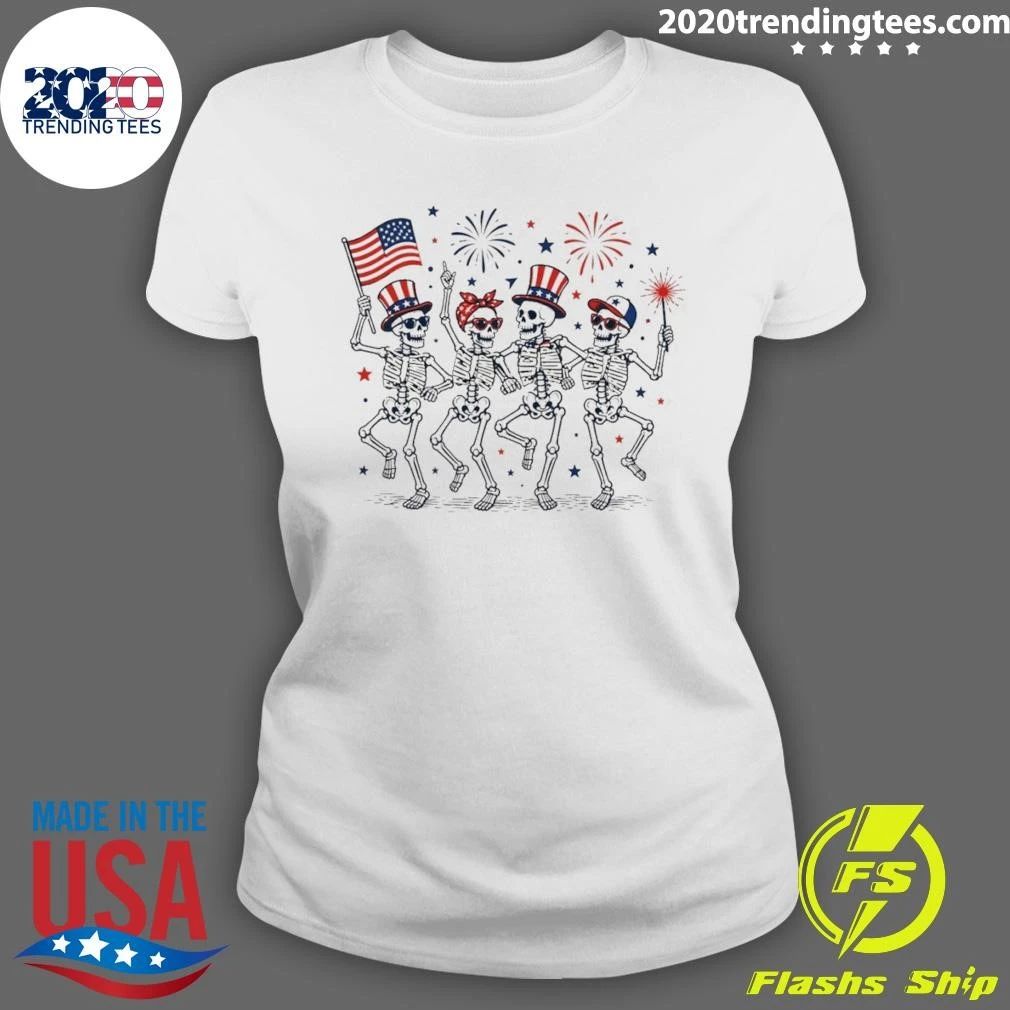 Fuck Trump Skeleton Liberal America Fourth Of July Anti Fascism Resistance Shirt
