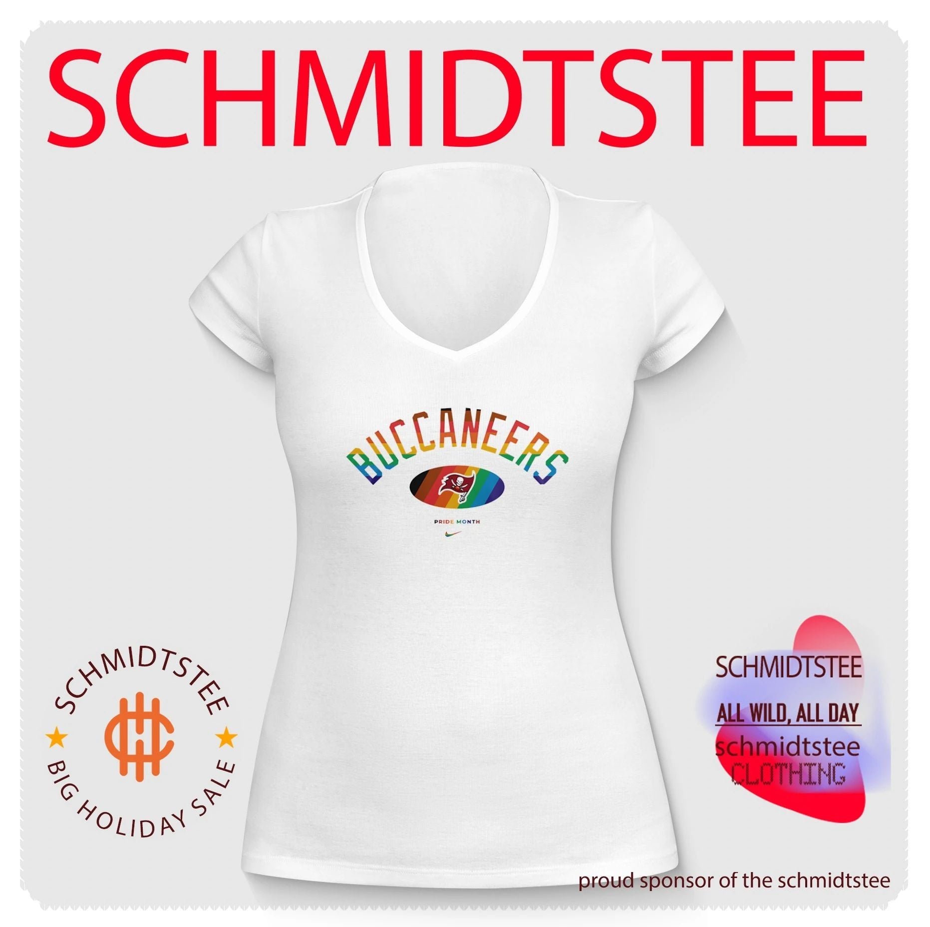 Tampa Bay Buccaneers Pride Month Rainbow logo shirt