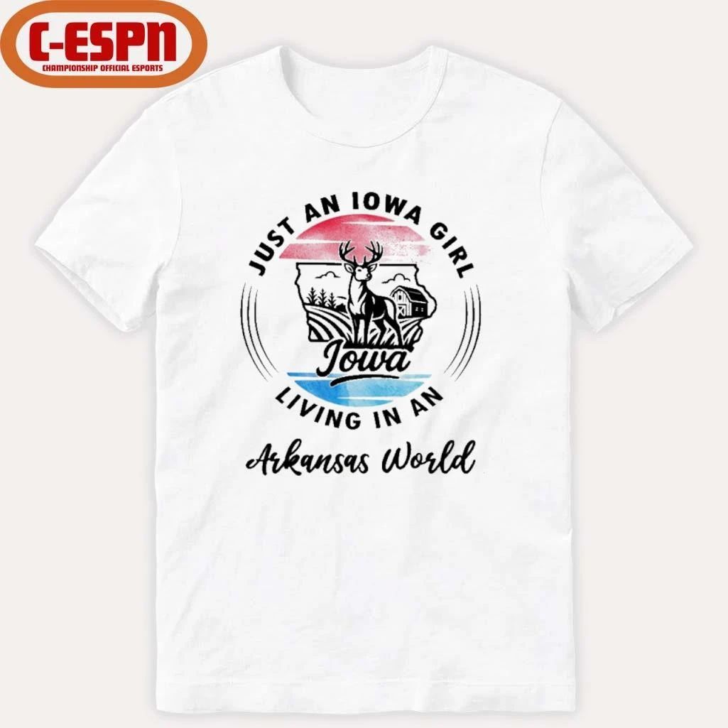 Reindeer Just An Iowa Girl Living In An Arkansas World Shirt