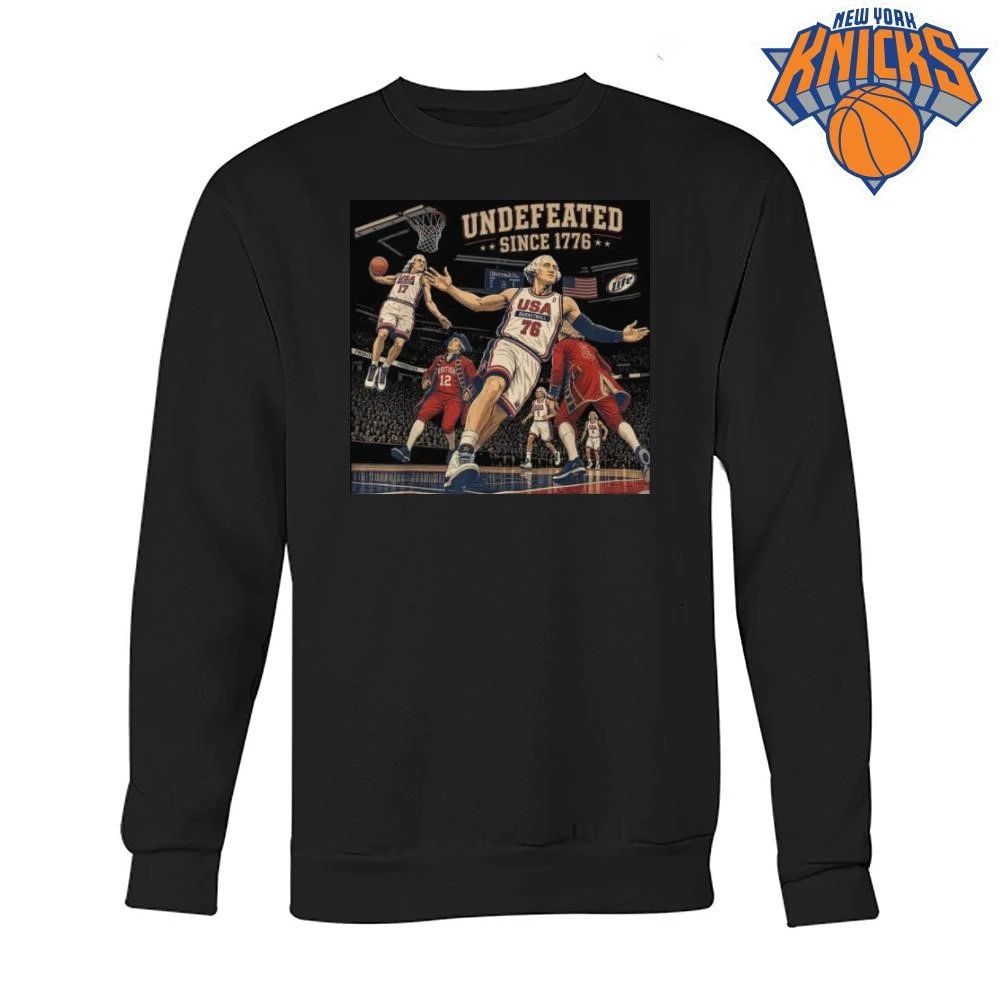 Undefeated Since 1776 George Washington Dunking USA Basketball Shirt