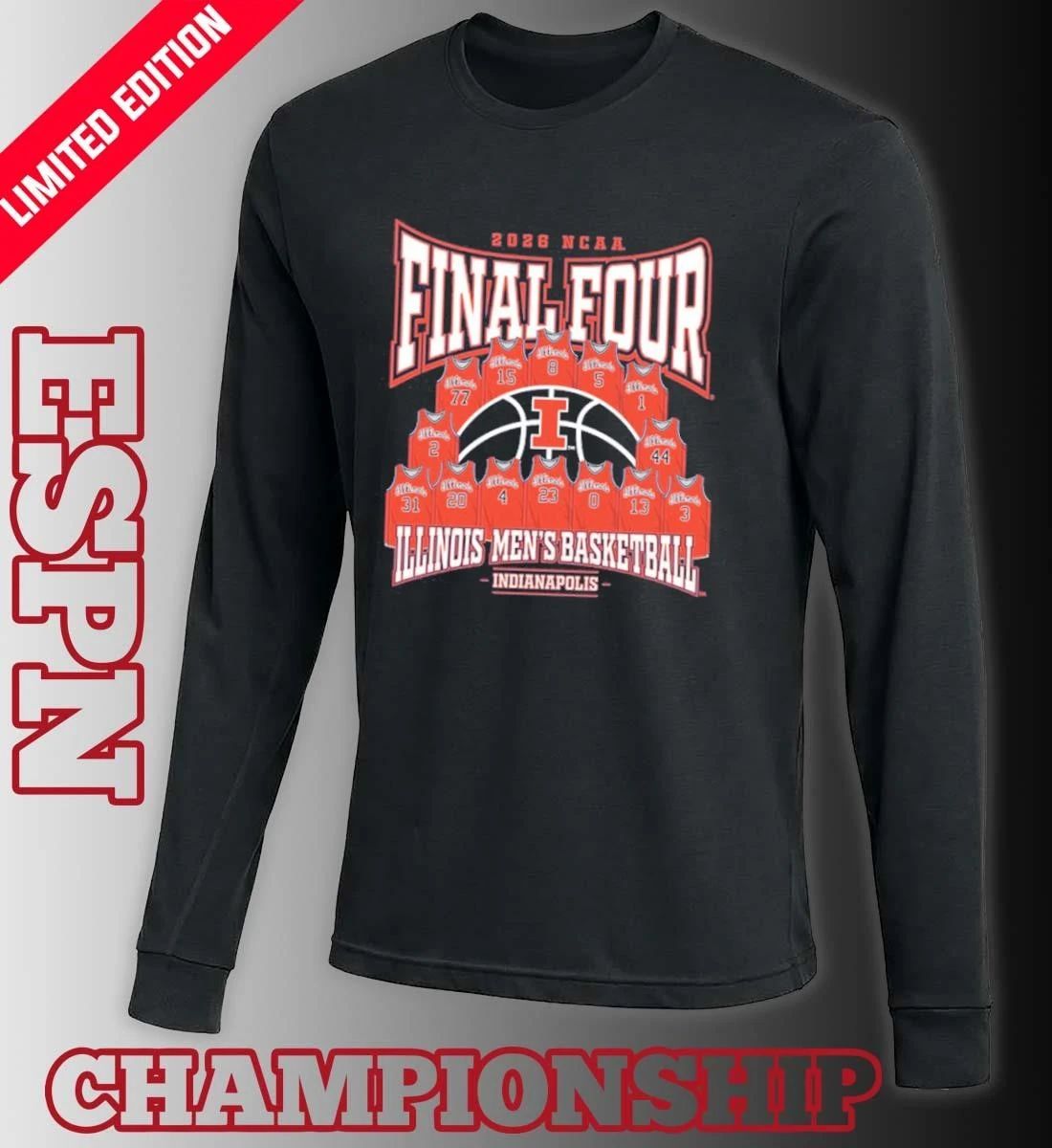 Illinois Men’s Basketball 2026 NCAA Final Four Jersey Madness T-Shirt