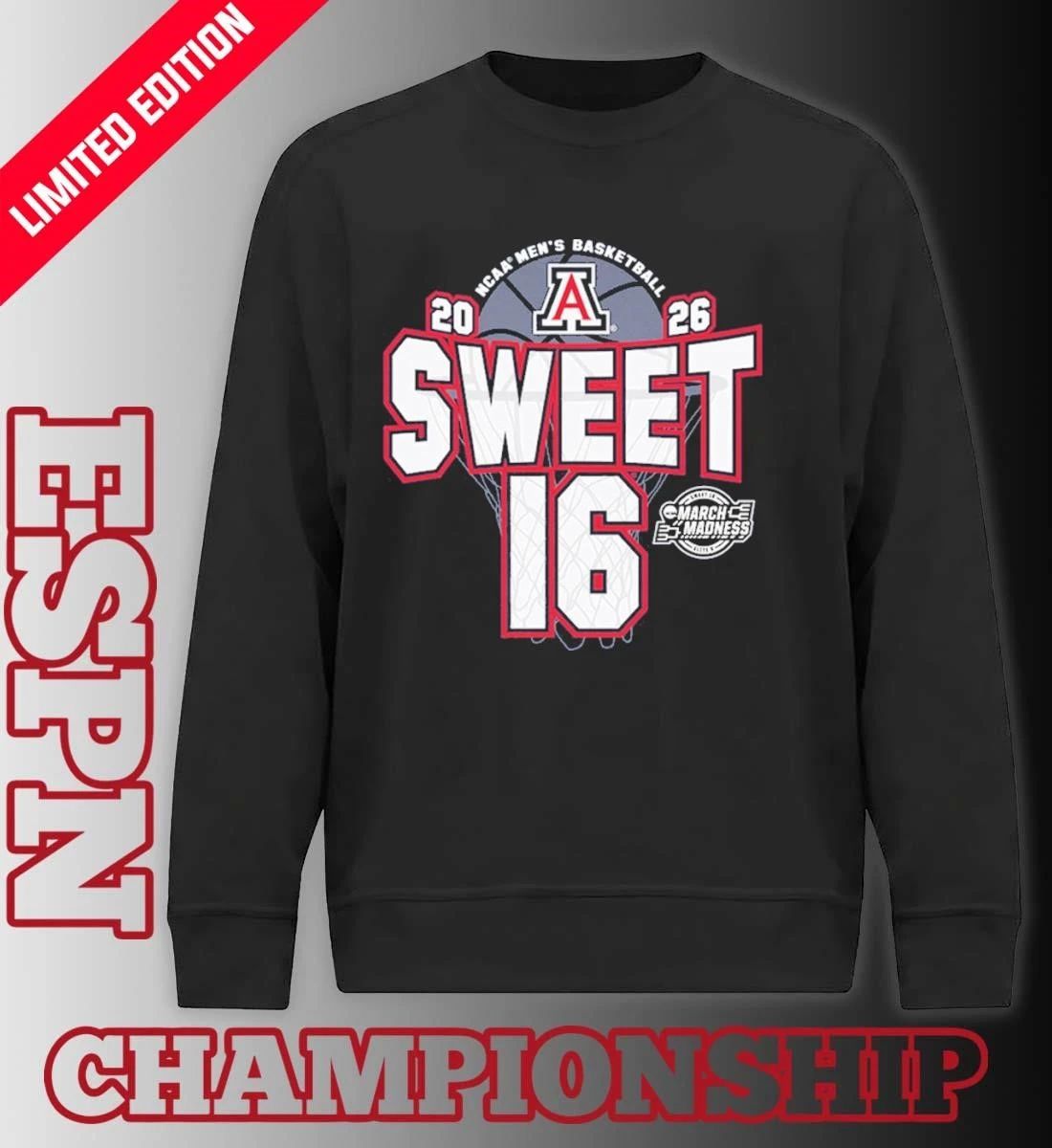 Arizona Wildcats Men’s Basketball Sweet 16 Shirt