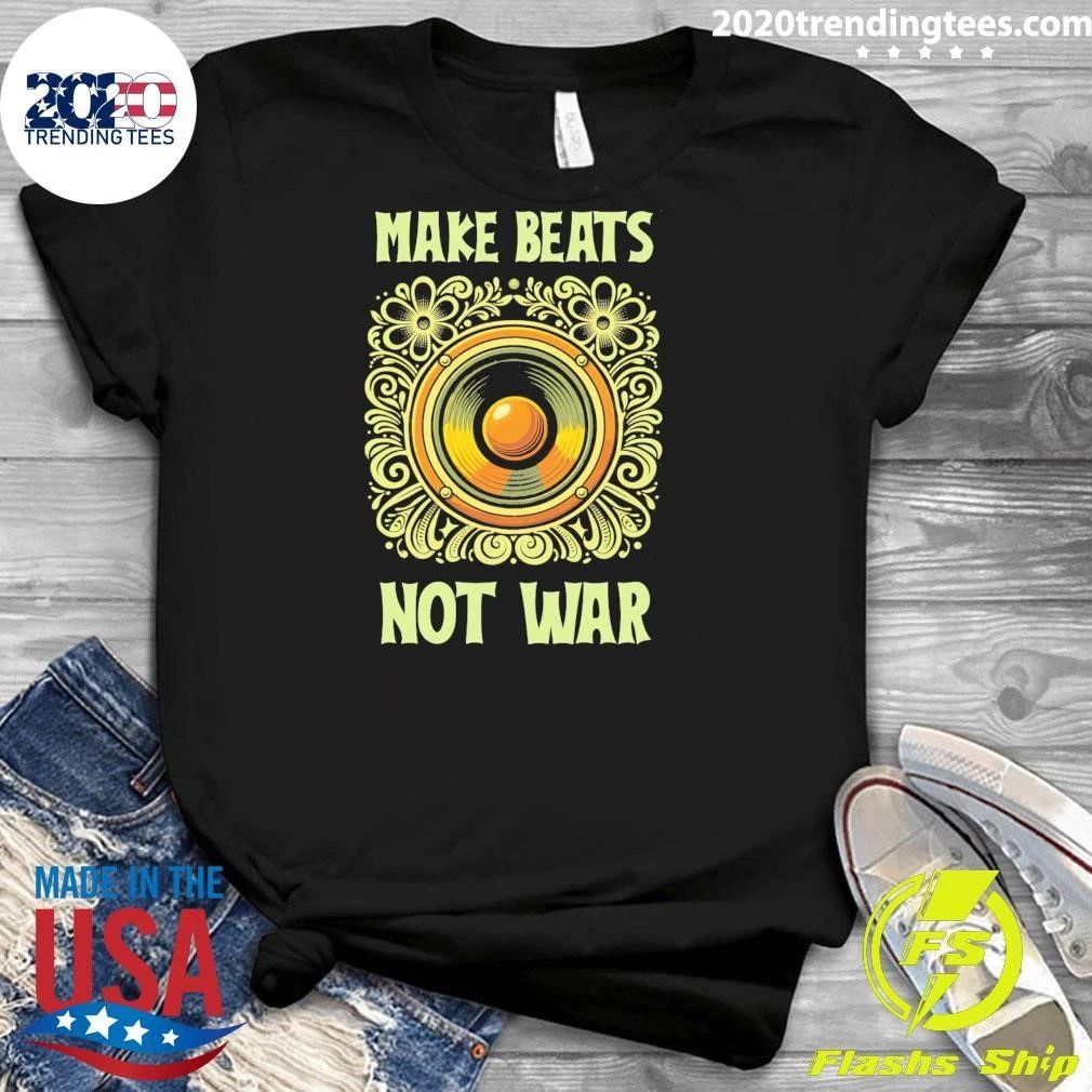 Make Beats Not War Boho Hippy Tee Shirt