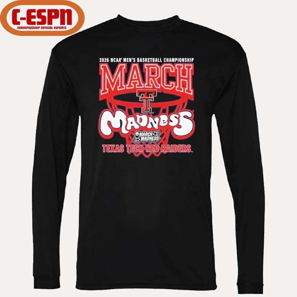 Texas Tech Red Raiders 2026 NCAA Men’s Basketball Championship March Madness Shirt