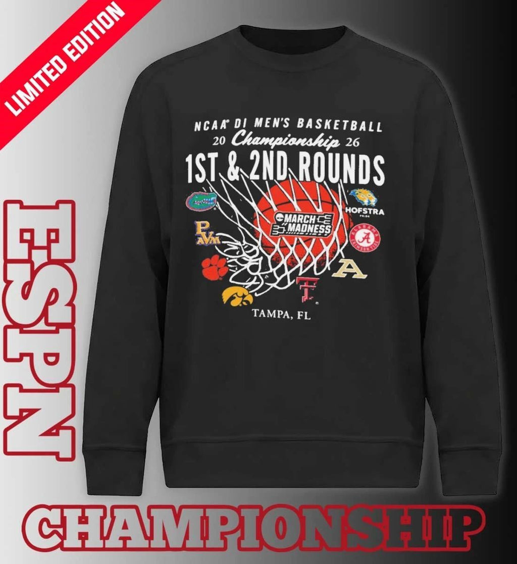 2026 NCAA DI Men’s Basketball 1st, 2nd Rounds – Tampa Shirt