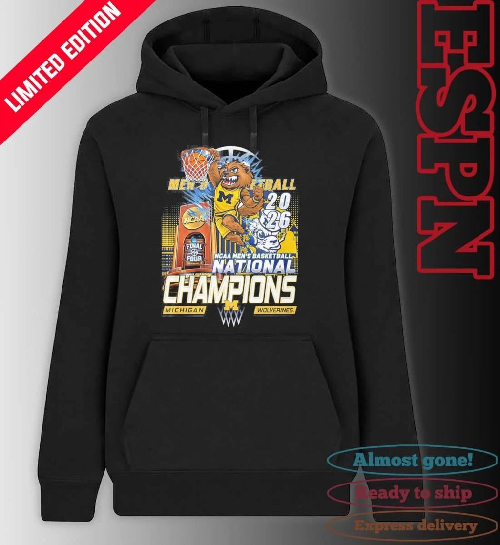 Michigan Wolverines Mascot 2026 NCAA Men’s Basketball National Champions shirt