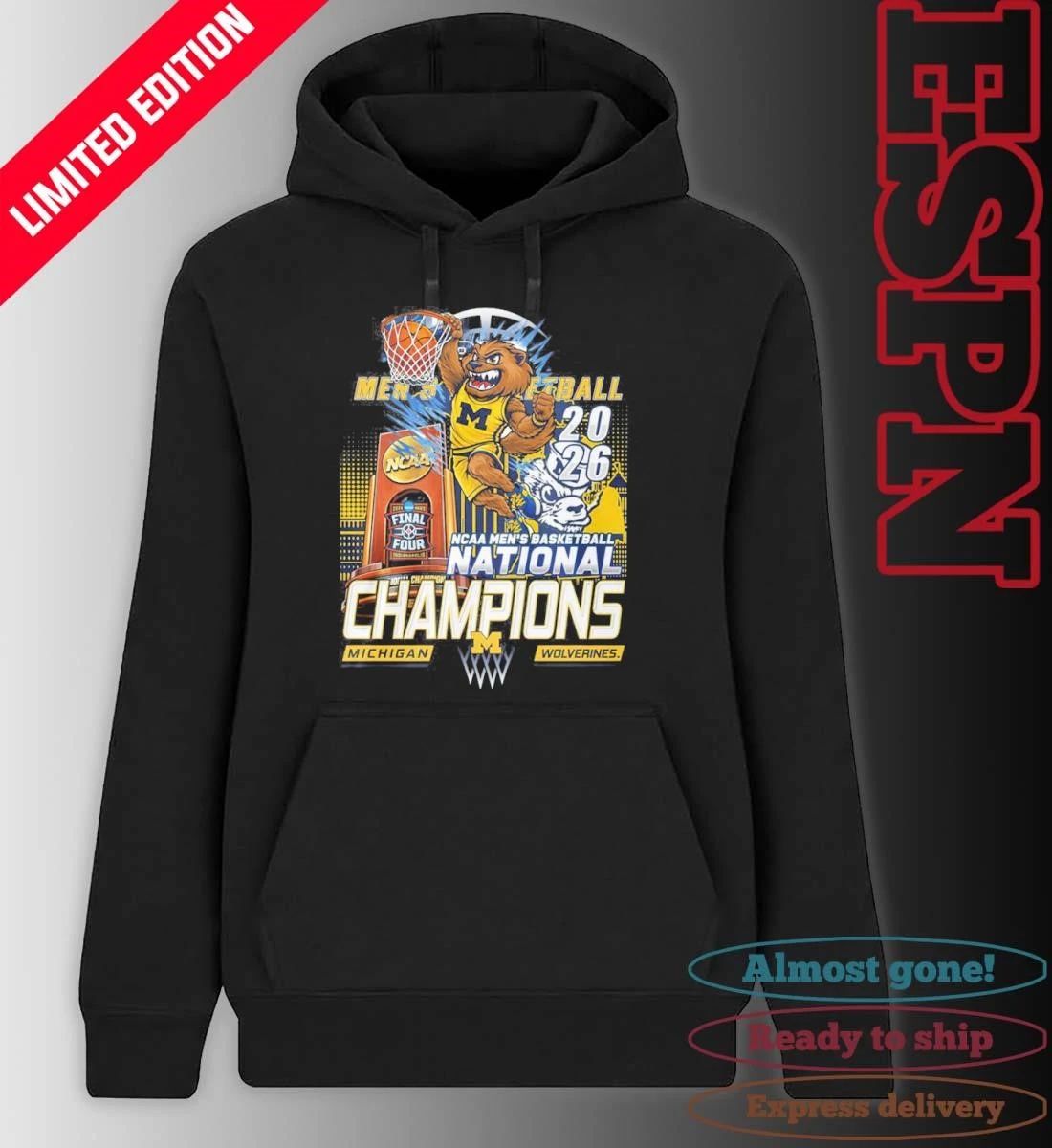 Michigan Wolverines Mascot 2026 NCAA Men’s Basketball National Champions shirt