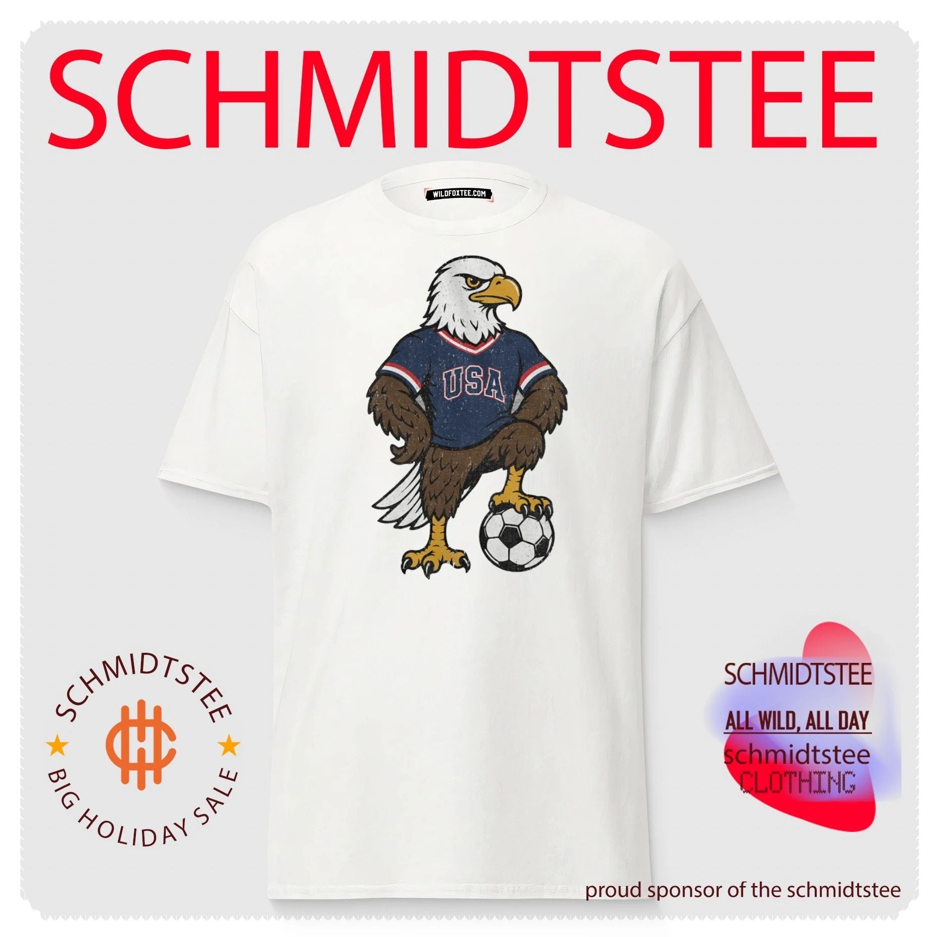 USA Soccer Eagle Mascot USMNT Patriotic Sports shirt