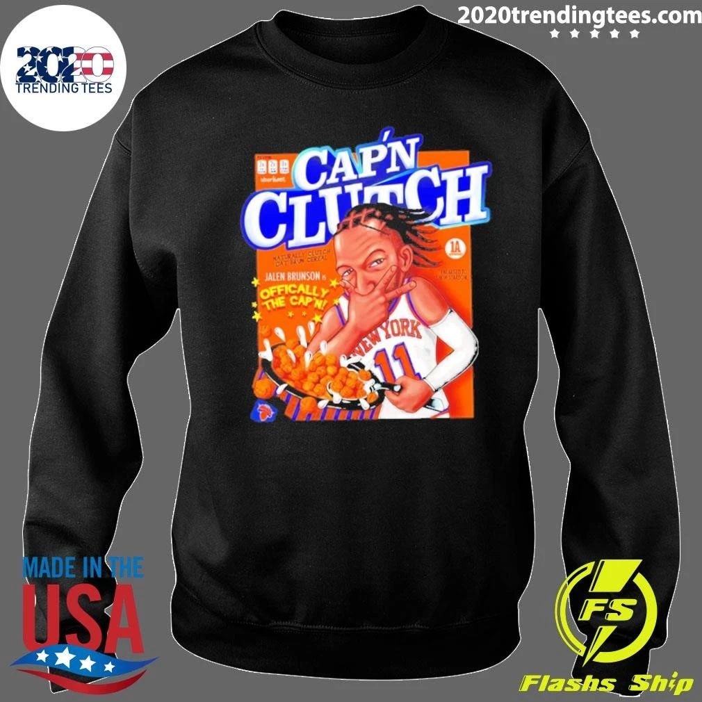 Cap’n Clutch Jalen Brunson Offically The Cap’n Comic Shirt