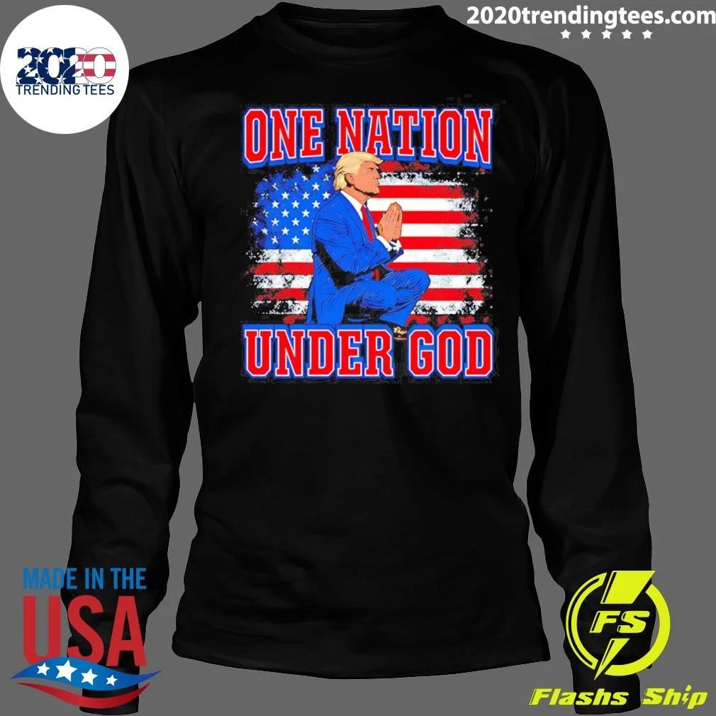 One Nation Under God Trump Illustration Shirt