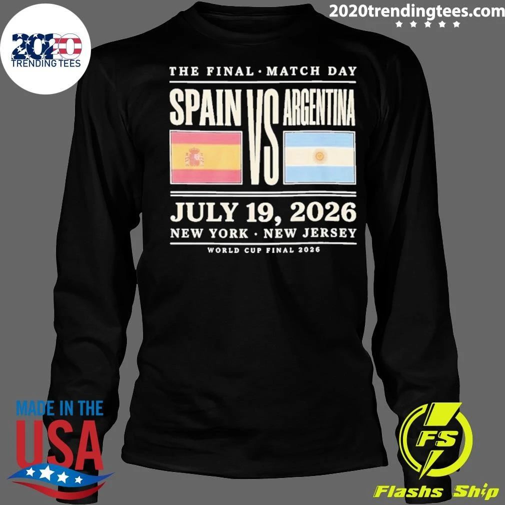 Spain Vs Argentina World Cup Final 2026 Championship Match Shirt