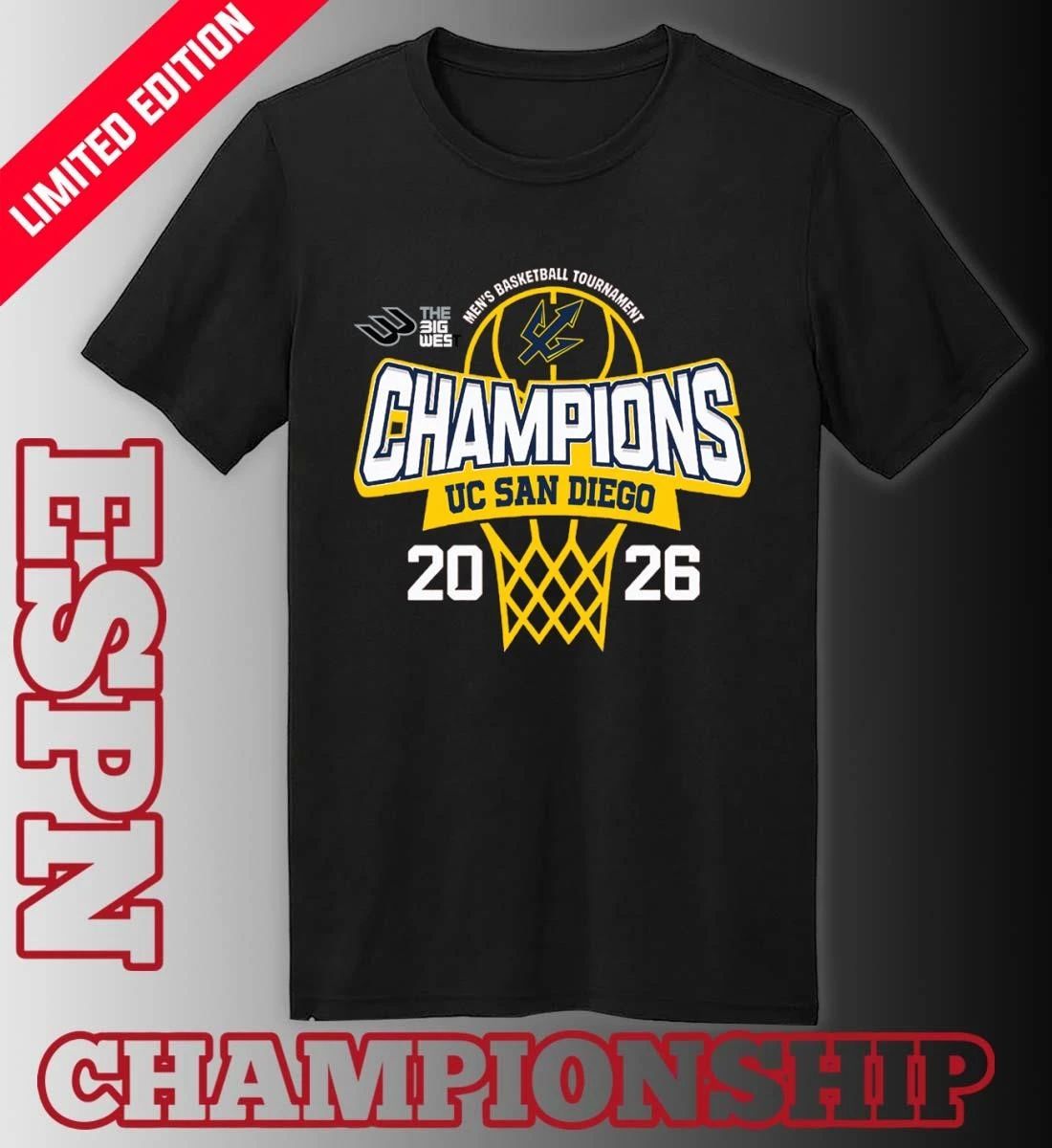 Big West Conference Men’s Basketball Tournament 2026 Champions UC San Diego Tritons T-Shirt