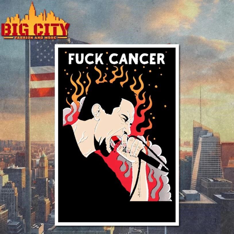 Fuck Cancer Screaming Singer Rock Metal Heavy Music Graphic T Shirt