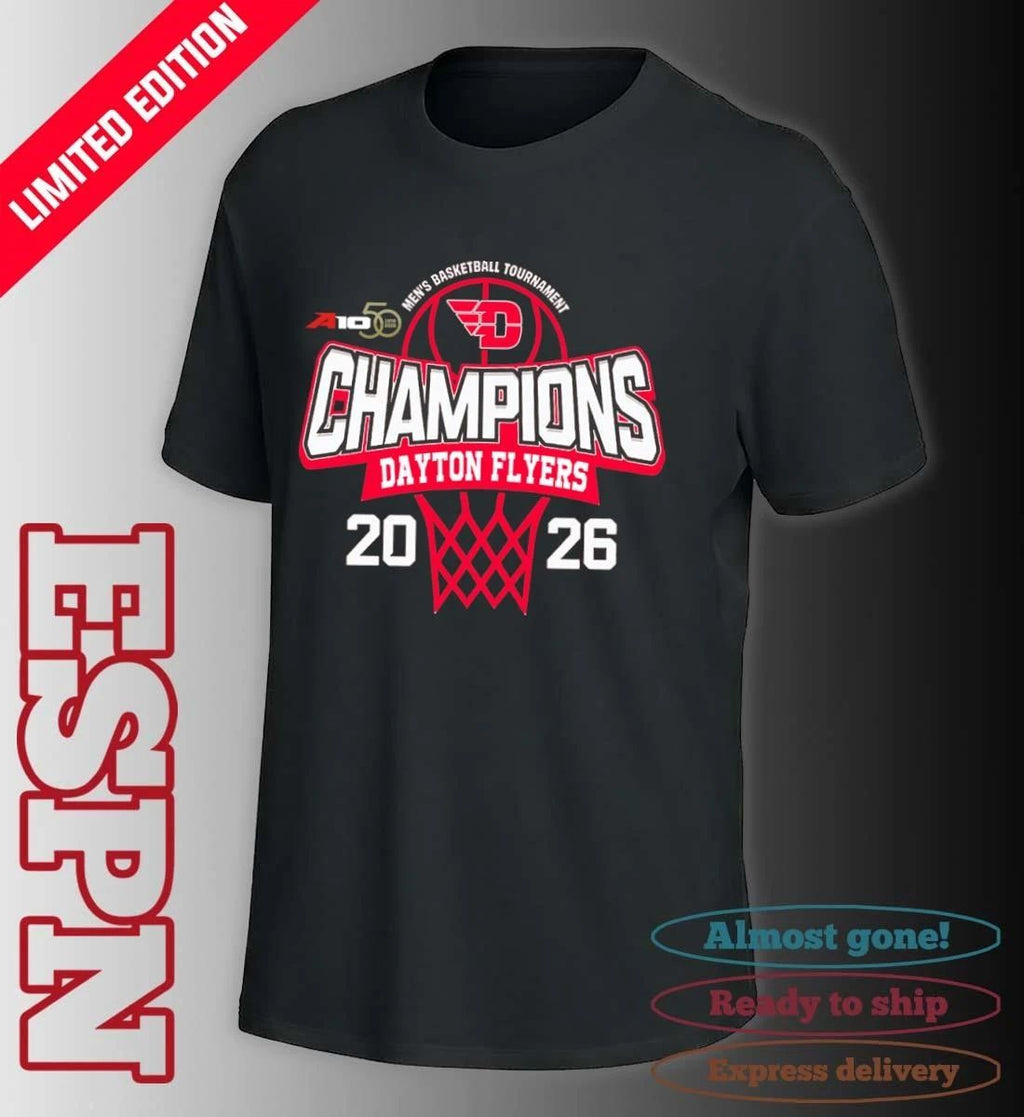 Dayton Flyers 2026 Atlantic 10 Men’s Basketball Tournament Champions Shirt