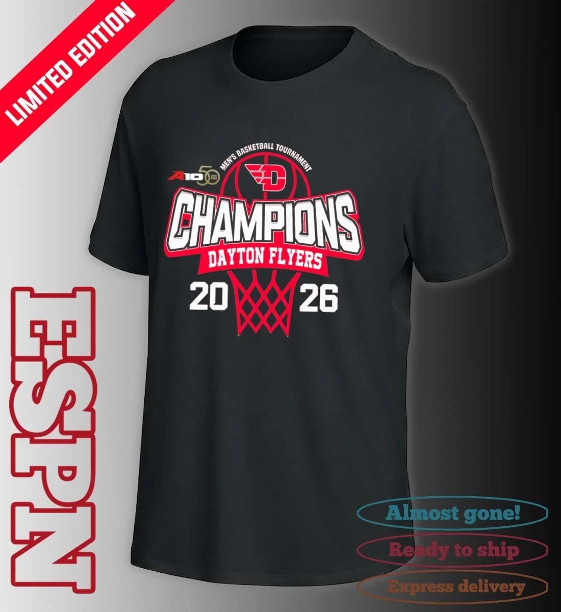Dayton Flyers 2026 Atlantic 10 Men’s Basketball Tournament Champions Shirt
