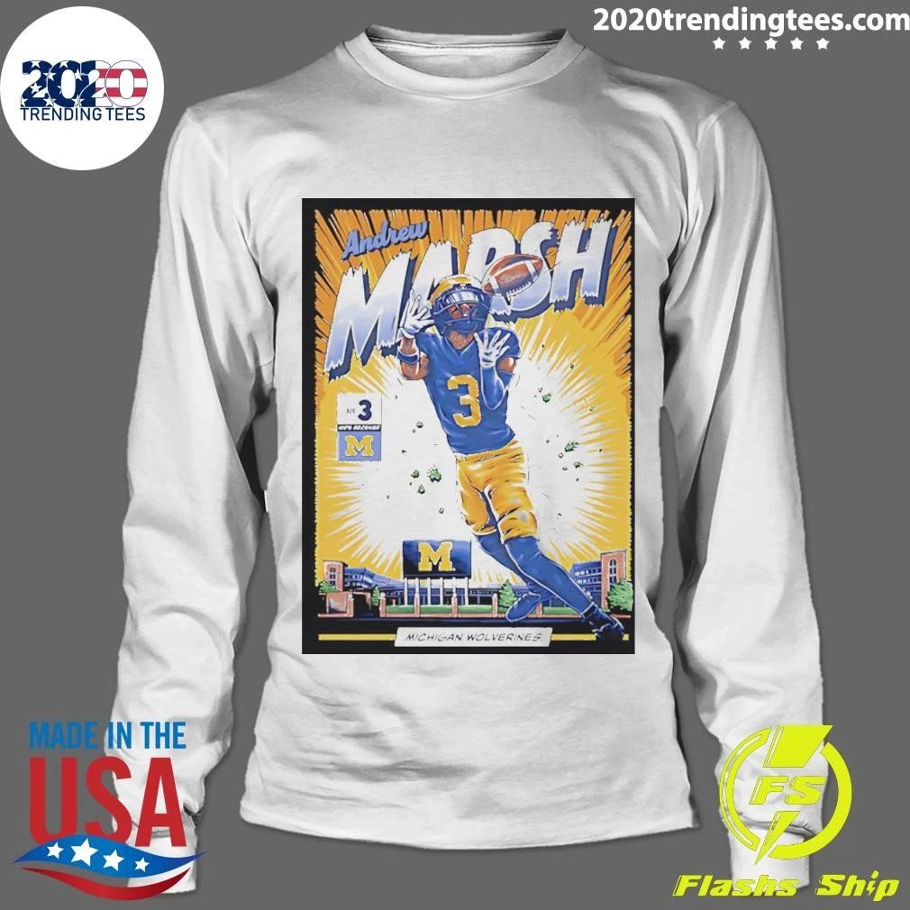 Andrew Marsh Michigan Wolverines Football Comic Shirt
