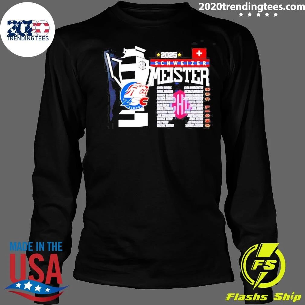 Zsc Lions 2025 Schweizer Meister Roster Shirt