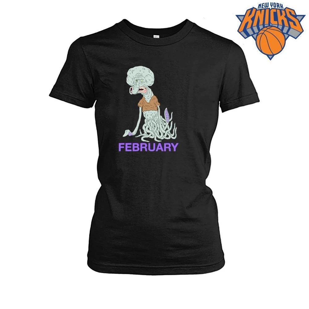 Creepy Squidward February Birthday MeatCanyon Style Distorted Cartoon Character Shirt