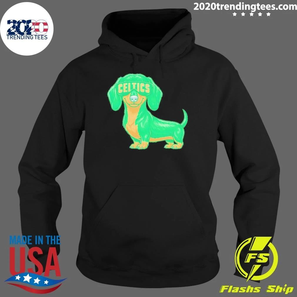 Boston Celtics Dachshund Dog cartoon shirt