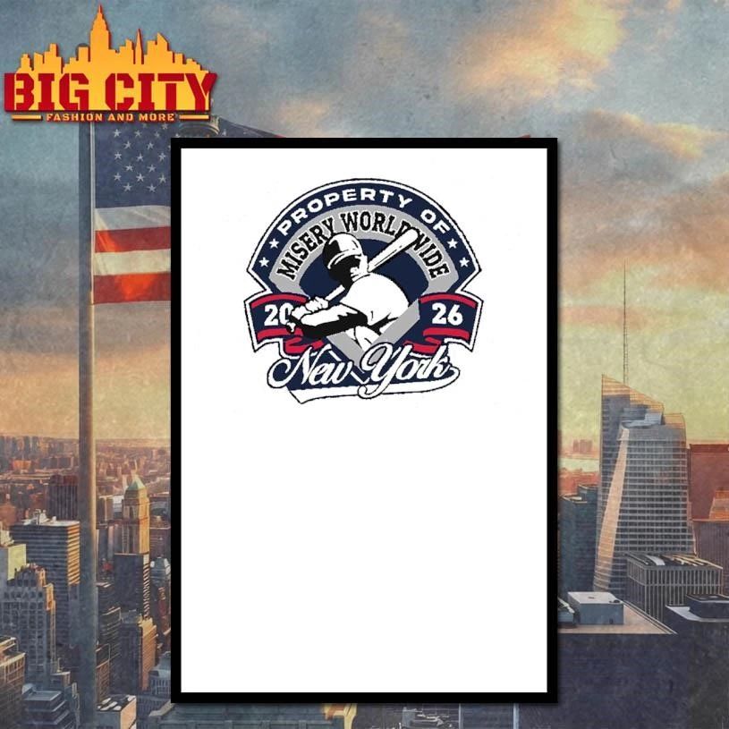 Vintage Property Of Misery Worldwide 2026 New York Baseball T Shirt