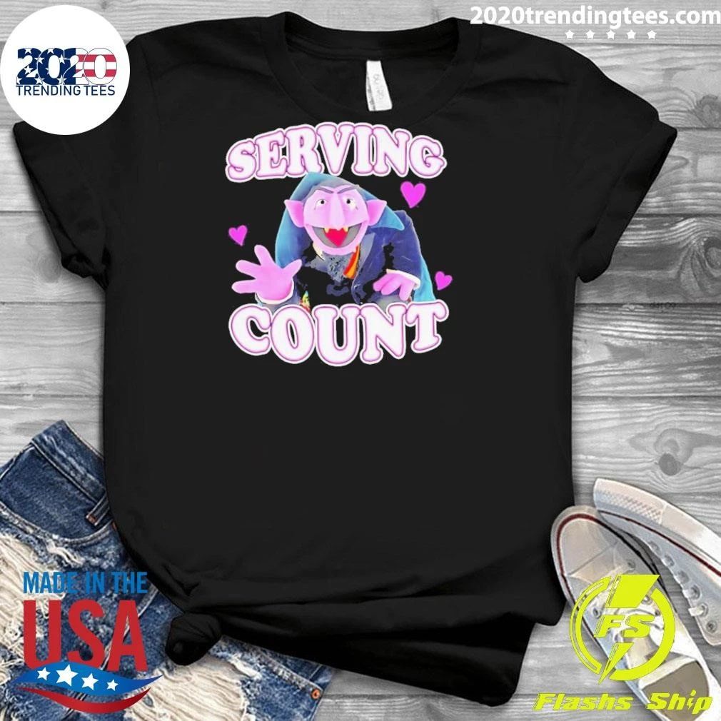 Serving Count Von Count Heart Shirt