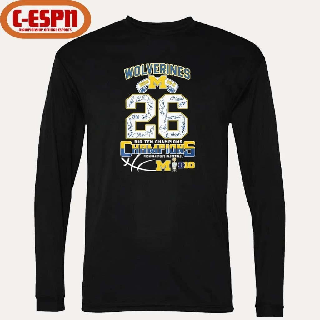 Michigan Wolverines Men’s Basketball 2026 Big Ten Tournament Champions 29-2 Shirt